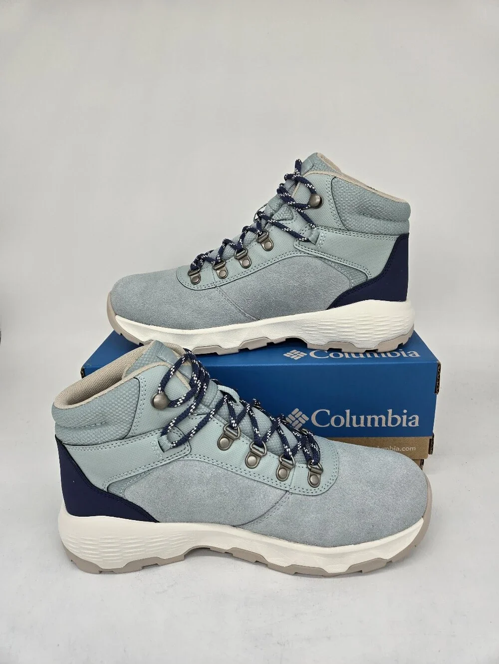 Columbia Women's Newton Wander Hiking Boots Crushed Blue Shoes Size 7